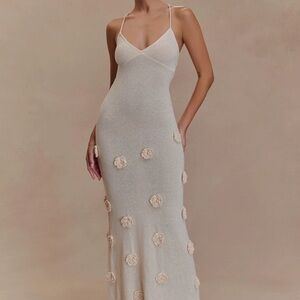 NEW Meshki Cream Embellished Maxi Gown